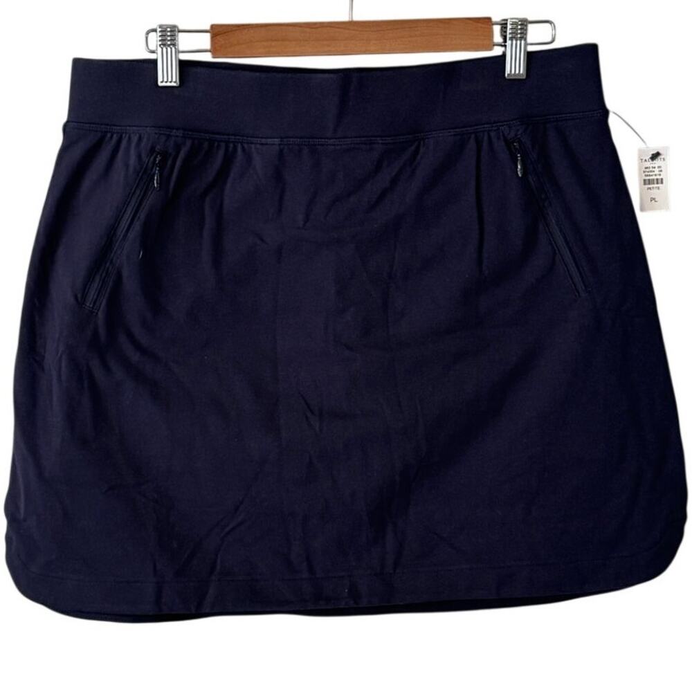 NWT T by Talbots Navy Athletic Golf Skort Pockets Womens size Large Petite